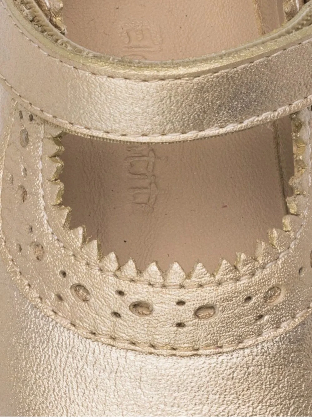 Elephantito Mellie Mary Jane Crib Shoe (Baby) in Gold size 0 m baby